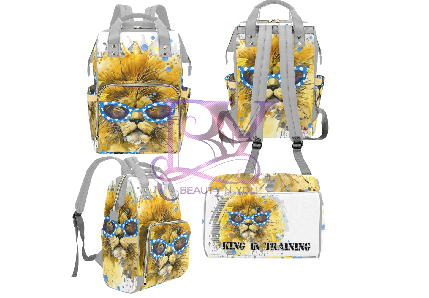 King in Training Personalized Baby Diaper bags