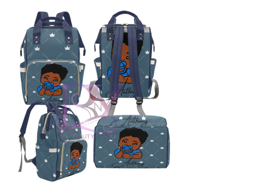 Prince (Blue) Personalized Baby Diaper bags