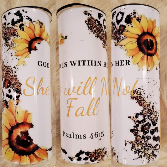 Sunflower & Leopard 20oz Tumbler